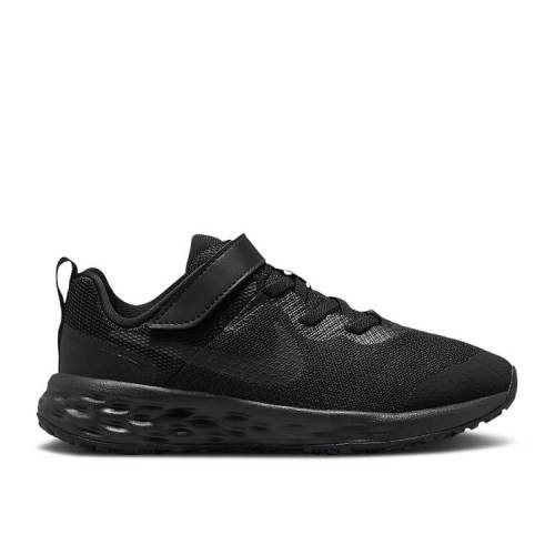 【 NIKE REVOLUTION 6 PS 'BLACK DARK SMOKE GREY' / BLACK DARK SMOKE GREY BLACK 】 レボリューション 黒色 ブラック 灰色 グレー ジュニア キッズ ベビー マタニティ スニーカー ナイキ