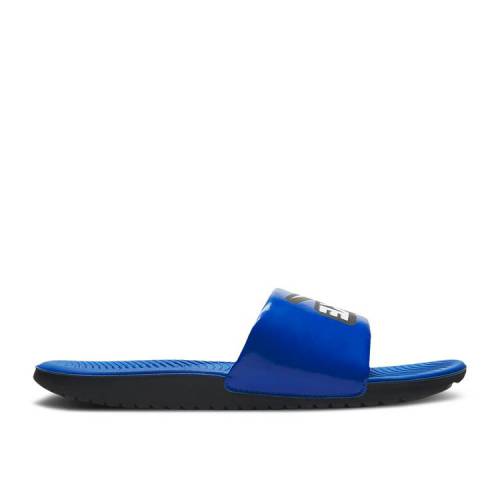 【 NIKE KAWA SLIDE GS 'GAME ROYAL HEATHER' / GAME ROYAL HEATHER BLACK WHITE 】 サンダル ゲーム ヘザー 黒色 ブラック 白色 ホワイト 'ゲームロイヤル 青 ブルー ゲームロイヤル ジュニア キッズ ベビー マタニ