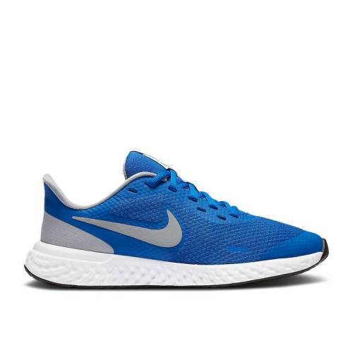 【 NIKE REVOLUTION 5 GS 'GAME ROYAL LIGHT SMOKE GREY' / GAME ROYAL WHITE LIGHT SMOKE 】 レボリューション ゲーム 白色 ホワイト 'ゲームロイヤル 青 ブルー ゲームロイヤル ジュニア キッズ ベビー マタニティ