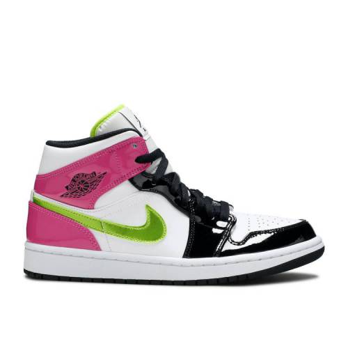 【 AIR JORDAN JORDAN 1 MID SE 'CYBER ACTIVE FUCHSIA' / WHITE CYBER ACTIVE FUCHSIA 】 ナイキ ミッド 白色 ホワイト エアジョーダン スニーカー メンズ|スニケス