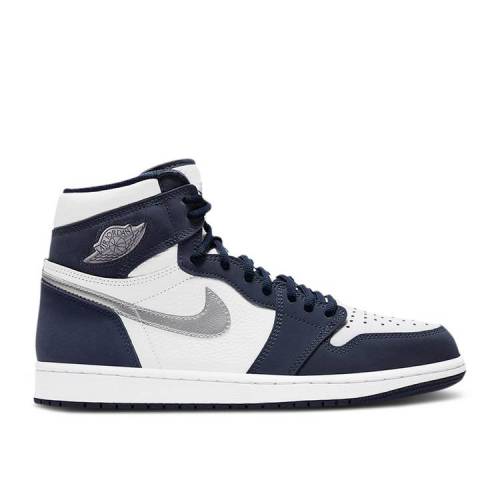 【 AIR JORDAN JORDAN 1 RETRO HIGH CO.JP 'MIDNIGHT NAVY' SUITCASE SPECIAL BOX / WHITE MIDNIGHT NAVY METALLIC 】 ナイキ ハイ スペシャル ボックス 白色 ホワイト 紺色 ネイビー エアジョーダン スニーカー メンズ|スニケス