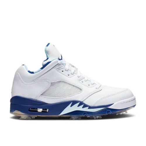 【 AIR JORDAN JORDAN 5 LOW GOLF NRG WING IT / WHITE TOPAZ MIST CELESTIAL GOLD 】 ナイキ ゴルフ 白色 ホワイト ゴールド エアジョーダン スニーカー メンズ