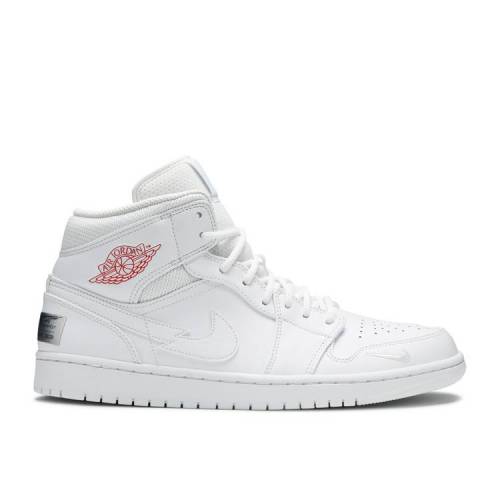 【 AIR JORDAN JORDAN 1 MID SE \u0027EURO TOUR\u0027 / WHITE WHITE GYM RED WHITE 】 ナイキ ミッド 白いこと 白いこと 赤 赤いこと エアジョーダン スニーカー メンズ
