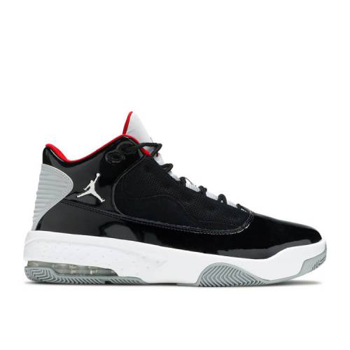 【 AIR JORDAN JORDAN MAX AURA 2 'BLACK CEMENT' / BLACK WHITE WOLF GREY GYM RED 】 ナイキ マックス オーラ 黒色 ブラック 白色 ホワイト 灰色 グレー 赤 レッド エアジョーダン スニーカー メンズ｜スニケス