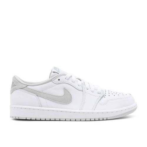 【 AIR JORDAN JORDAN 1 RETRO LOW OG 'NEUTRAL GREY' 2021 / WHITE NEUTRAL GREY PARTICLE GREY 】 ナイキ 白色 ホワイト 灰色 グレー エアジョーダン スニーカー メンズ｜スニケス