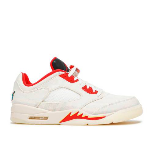 【 AIR JORDAN JORDAN 5 RETRO LOW \u0027CHINESE NEW YEAR\u0027 2021 / SAIL CHILE RED OPTI YELLOW PEARL 】 ナイキ 赤 赤いこと 黄味がかった 黄色 パール エアジョーダン スニーカー メンズ