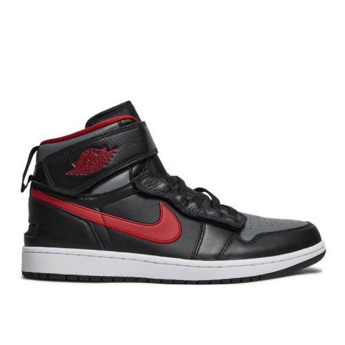 【 AIR JORDAN JORDAN 1 HIGH FLYEASE MOKE GREY GYM RED / BLACK SMOKE GREY WHITE GYM RED 】 ナイキ ハイ 灰色 グレー 黒色 ブラック 白色 ホワイト 赤 レッド エアジョーダン スニーカー メンズ
