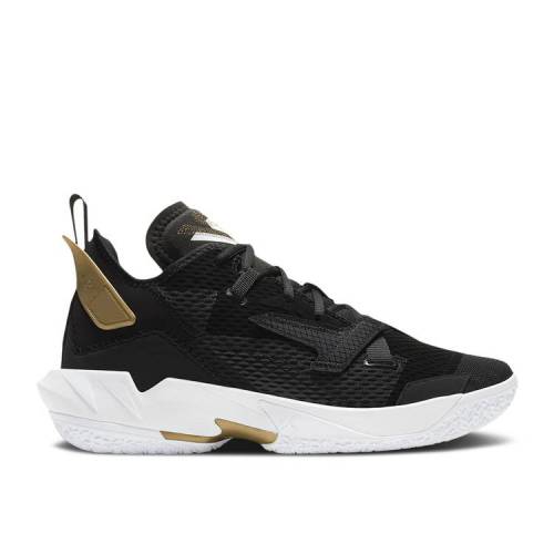 【 AIR JORDAN JORDAN WHY NOT ZER0.4 PF 'FAMILY' / BLACK WHITE METALLIC GOLD 】 ナイキ 黒色 ブラック 白色 ホワイト ゴールド エアジョーダン スニーカー メンズ