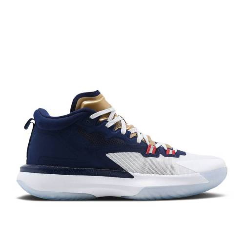 【 AIR JORDAN JORDAN ZION 1 PF 'USA' / BLUE VOID WHITE METALLIC GOLD 】 ナイキ 青色 ブルー 白色 ホワイト ゴールド エアジョーダン スニーカー メンズ