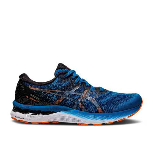 【 ASICS GEL NIMBUS 23 REBORN BLUE / REBORN BLUE BLACK 】 青色 ブルー 黒色 ブラック スニーカー メンズ アシックス