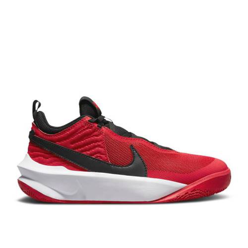 【 NIKE TEAM HUSTLE D10 GS 'UNIVERSITY RED' / UNIVERSITY RED WHITE BLACK 】 チーム 赤 レッド 白色 ホワイト 黒色 ブラック ジュニア キッズ ベビー マタニティ スニーカー ナイキ