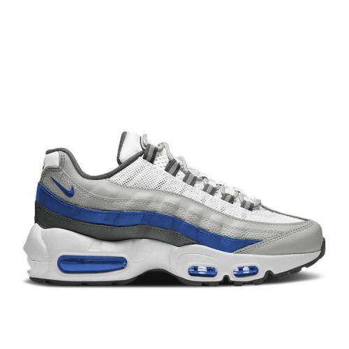 【 NIKE AIR MAX 95 RECRAFT GS 'WHITE GAME ROYAL' / WHITE IRON GREY GREY FOG GAME 】 マックス ゲーム 白色 ホワイト 灰色 グレー エアマックス ゲームロイヤル 青 ブルー' ジュニア キッズ ベビー マタニティ ス｜スニケス