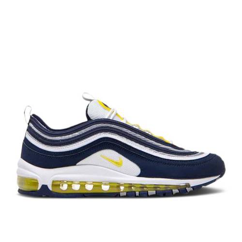 【 NIKE AIR MAX 97 BG 'DARK BLUE OPTI YELLOW' / WHITE DARK BLUE OPTI YELLOW 】 マックス 青色 ブルー 白色 ホワイト 黄色 イエロー エアマックス ジュニア キッズ ベビー マタニティ スニーカー ナイキ｜スニケス