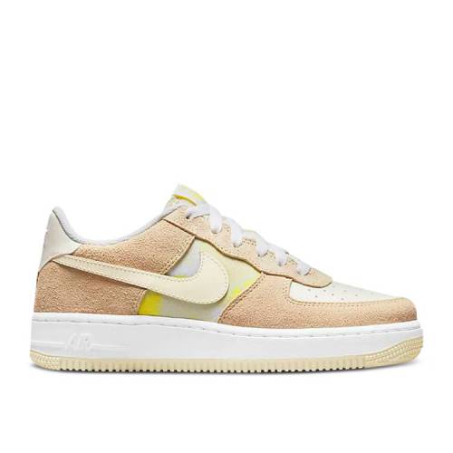 【 NIKE AIR FORCE 1 LOW GS 'LEMON DROP' / LEMON DROP CASHMERE WHITE LEMON 】 白色 ホワイト エアフォース ジュニア キッズ ベビー マタニティ スニーカー ナイキ｜スニケス