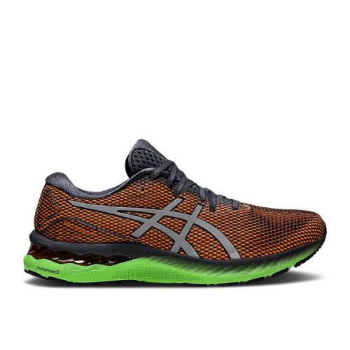 【 ASICS GEL NIMBUS 23 LITE-SHOW 'ORANGE GREEN' / CARRIER GREY PURE SILVER 】 灰色 グレー ピュア 銀色 シルバー スニーカー メンズ アシックス｜スニケス