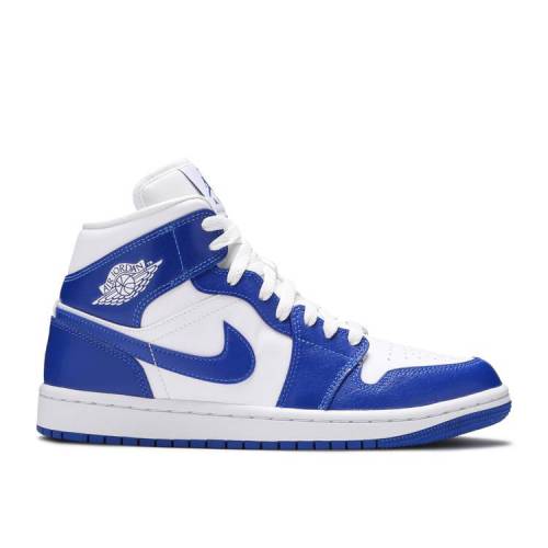 【 AIR JORDAN WMNS JORDAN 1 MID 'KENTUCKY BLUE' / WHITE HYPER ROYAL WHITE 】 ナイキ ミッド 白色 ホワイト エアジョーダン スニーカー レディース｜スニケス