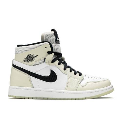 【 AIR JORDAN WMNS JORDAN 1 HIGH ZOOM COMFORT \u0027LIGHT BONE\u0027 / SEA GLASS BLACK WHITE SAIL 】 ナイキ ご機嫌 望遠レンズ 黒いこと 黒いこと 白いこと 白いこと エアジョーダン スニーカー レディース
