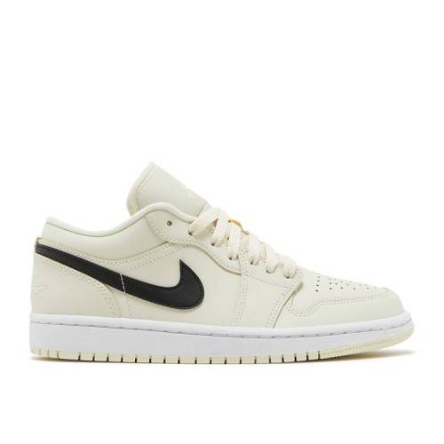 【 AIR JORDAN WMNS JORDAN 1 LOW COCONUT MILK / COCONUT MILK BLACK WHITE 】 ナイキ 黒色 ブラック 白色 ホワイト エアジョーダン スニーカー レディース