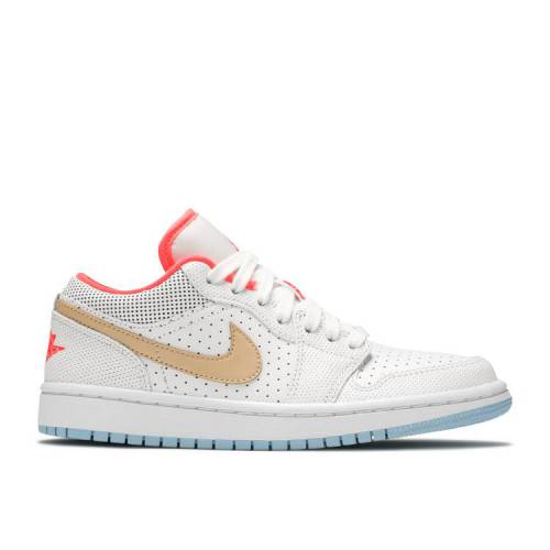 【 AIR JORDAN WMNS JORDAN 1 LOW SE 'WHITE SESAME' / WHITE FLASH CRIMSON PSYCHIC BLUE 】 ナイキ 白色 ホワイト クリムゾン 青色 ブルー エアジョーダン スニーカー レディース|スニケス