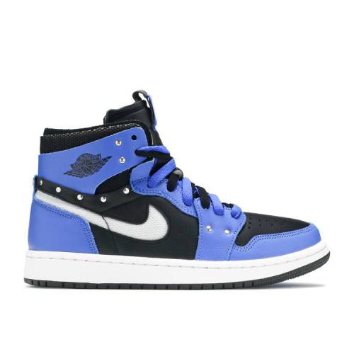 【 AIR JORDAN WMNS JORDAN 1 ZOOM COMFORT SE 'SISTERHOOD' / HYPER ROYAL BLACK WHITE 】 ナイキ ズーム 黒色 ブラック 白色 ホワイト エアジョーダン スニーカー レディース|スニケス