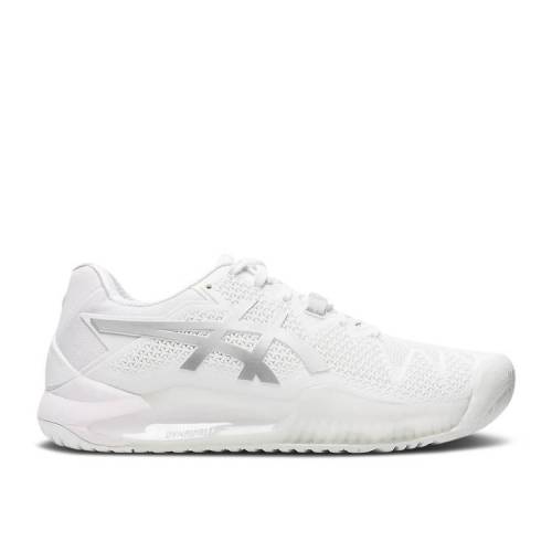 【 ASICS WMNS GEL RESOLUTION 8 'WHITE PURE SILVER' / WHITE PURE SILVER 】 ピュア 白色 ホワイト 銀色 シルバー スニーカー レディース アシックス｜詳細画像