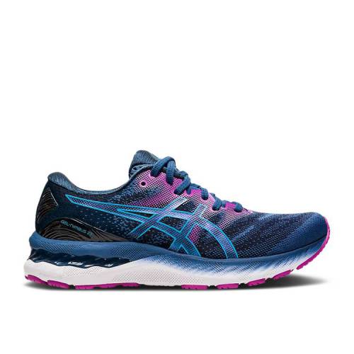 【 ASICS WMNS GEL NIMBUS 23 WIDE \u0027DIGITAL AQUA PLUM\u0027 / GRAND SHARK DIGITAL AQUA 】 アクア 地びた シャーク スニーカー レディース アシックス