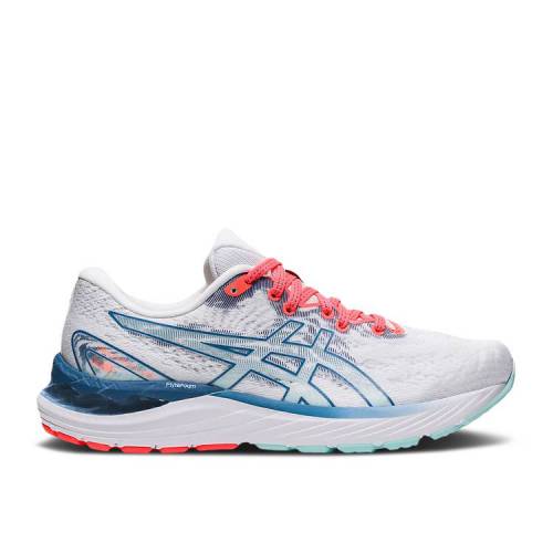 【 ASICS WMNS GEL CUMULUS 23 'CELEBRATION OF SPORT PACK' / WHITE GREY FLOSS 】 白色 ホワイト 灰色 グレー スニーカー レディース アシックス|スニケス