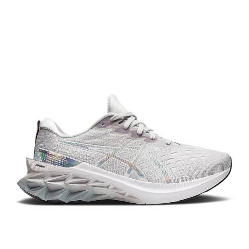 【 ASICS WMNS NOVABLAST 2 \'PLATINUM\' / GLACIER GREY WHITE 】 灰色 グレー 白色 ホワイト スニーカー レディース アシックス|スニケス