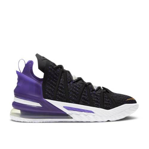 【 NIKE LEBRON 18 EP 'LAKERS' / BLACK METALLIC GOLD COURT PURPLE 】 レブロン 黒色 ブラック ゴールド コート 紫 パープル スニーカー メンズ ナイキ｜スニケス