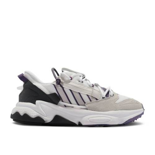 【 ADIDAS WMNS OZWEEGO ZIP 'WHITE TECH PURPLE' / CRYSTAL WHITE GREY ONE TECH 】 アディダス テック 白色 ホワイト 灰色 グレー スニーカー レディース
