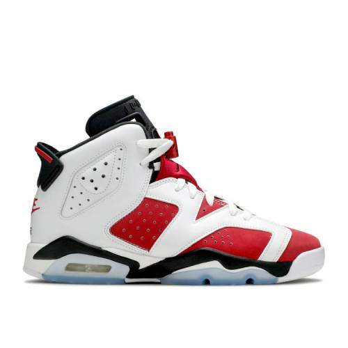 【 AIR JORDAN JORDAN 6 RETRO GS 'CARMINE' 2021 / WHITE CARMINE BLACK 】 ナイキ 白色 ホワイト 黒色 ブラック エアジョーダン ジュニア キッズ ベビー マタニティ スニーカー|スニケス