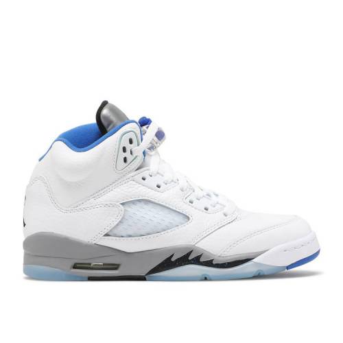 【 AIR JORDAN JORDAN 5 RETRO GS 'STEALTH 2.0' / WHITE STEALTH BLACK HYPER ROYAL 】 ナイキ 白色 ホワイト ステルス 黒色 ブラック エアジョーダン ジュニア キッズ ベビー マタニティ スニーカー|スニケス