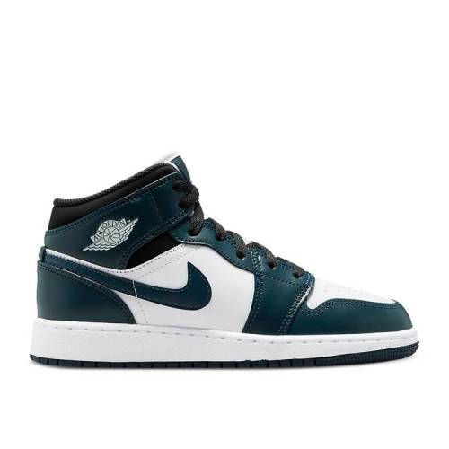 【 AIR JORDAN JORDAN 1 MID GS 'ARMORY NAVY' / ARMORY NAVY BLACK WHITE 】 ナイキ ミッド 紺色 ネイビー 黒色 ブラック 白色 ホワイト エアジョーダン ジュニア キッズ ベビー マタニティ スニーカー