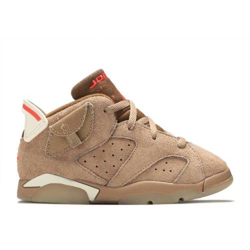 【 AIR JORDAN TRAVIS SCOTT X JORDAN 6 RETRO TD \u0027BRITISH KHAKI\u0027 / BRITISH KHAKI SAIL BRIGHT 】 ナイキ カーキ エアジョーダン トラヴィススコット もの言う花