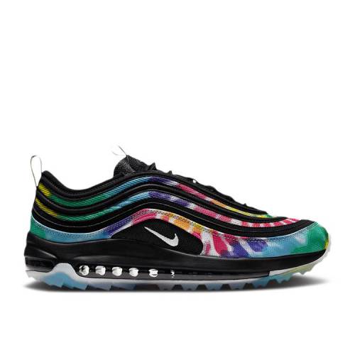 【 NIKE AIR MAX 97 GOLF \u0027TIE-DYE ALTERNATE\u0027 / BLACK MULTI COLOR WHITE 】 マックス ゴルフ 黒いこと 黒いこと 白いこと 白いこと エア湖マックス \u0027TIEDYE スニーカー メンズ ナイキ