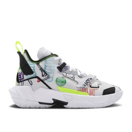【 AIR JORDAN JORDAN WHY NOT ZER0.4 GS 'GRAFFITI' / PHOTON DUST VOLT UNIVERSITY RED 】 ナイキ 赤 レッド エアジョーダン ジュニア キッズ ベビー マタニティ スニーカー