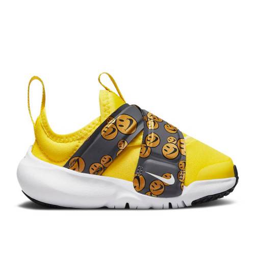 【 NIKE FLEX ADVANCE TD 'GO THE EXTRA SMILE' / YELLOW STRIKE IRON GREY BLACK 】 黄色 イエロー ストライク 灰色 グレー 黒色 ブラック ベビー ナイキ｜スニケス