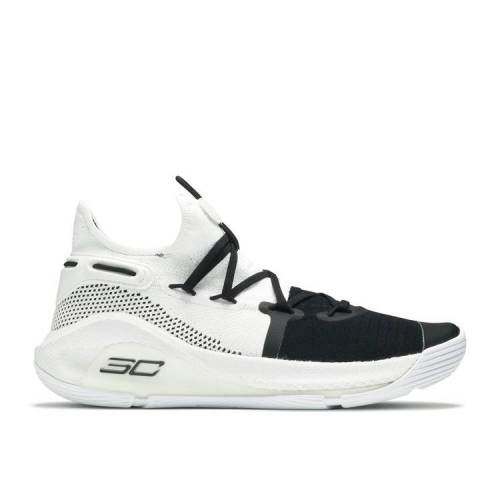 【 UNDER ARMOUR CURRY 6 'WORKING ON EXCELLENCE' / WHITE BLACK 】 カリー 白色 ホワイト 黒色 ブラック アンダーアーマー スニーカー メンズ画像