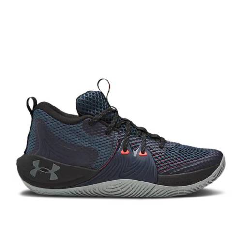【 UNDER ARMOUR EMBIID ONE \u0027OMEN\u0027 / MECHANIC BLUE BLACK PITCH GRAY 】 青味 青み 黒いこと 黒いこと 薄墨色 薄墨色 薄墨色 アンダーアーマー スニーカー メンズ
