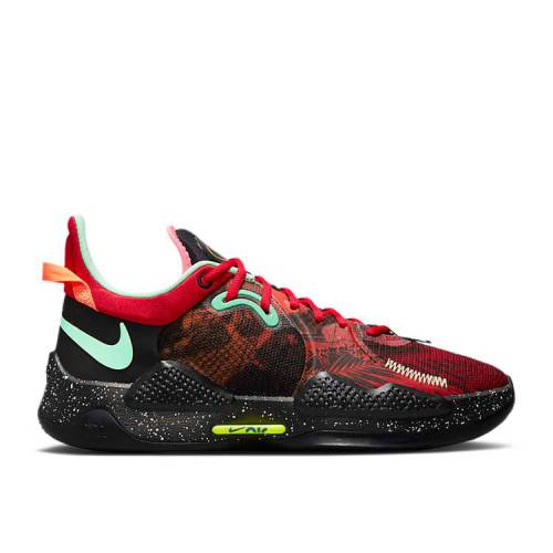 【 NIKE PG 5 MISMATCHED MULTI / BLACK UNIVERSITY RED YELLOW 】 黒色 ブラック 赤 レッド 黄色 イエロー スニーカー メンズ ナイキ