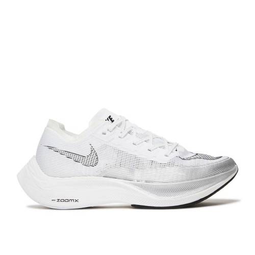 【 NIKE WMNS ZOOMX VAPORFLY NEXT% 2 \u0027WHITE METALLIC SILVER\u0027 / WHITE BLACK METALLIC SILVER 】 白いこと 白いこと 黒いこと 黒いこと しろがね色 しろがね色 スニーカー レディース ナイキ