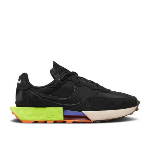 【 NIKE WMNS FONTANKA WAFFLE 'BLACK VOLT' / BLACK VOLT ANTHRACITE BLACK 】 ワッフル 黒色 ブラック スニーカー レディース ナイキ