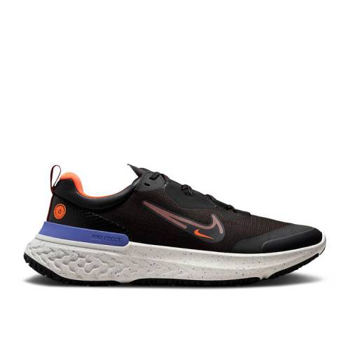 【 NIKE REACT MILER 2 SHIELD \u0027BLACK REDSTONE\u0027 / BLACK TOTAL ORANGE INDIGO BURST 】 リアクト 黒いこと 黒いこと 橙 オレンジ色 藍色 インディゴ 張り裂ける スニーカー メンズ ナイキ