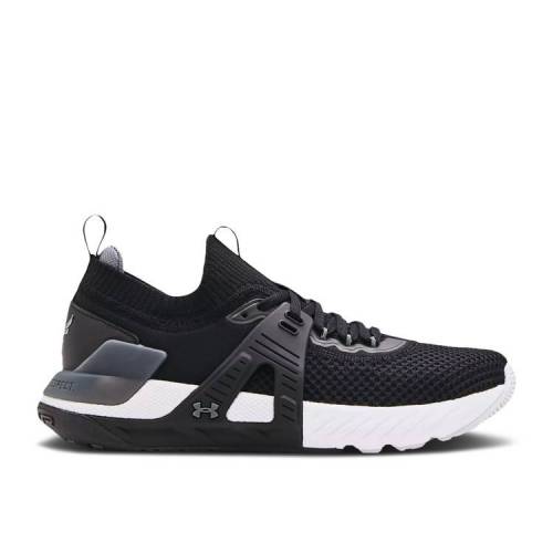 【 UNDER ARMOUR PROJECT ROCK 4 'BLACK' / BLACK WHITE GREY 】 黒色 ブラック 白色 ホワイト 灰色 グレー アンダーアーマー スニーカー メンズ