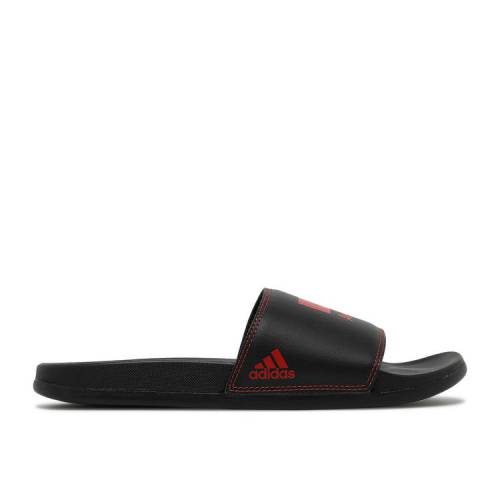 【 ADIDAS 424 X ARSENAL FC ADILETTE COMFORT SLIDE 'BLACK SCARLET' / CORE BLACK SCARLET CORE BLACK 】 アディダス アディレッタ サンダル コア 黒色 ブラック スニーカー メンズ｜スニケス