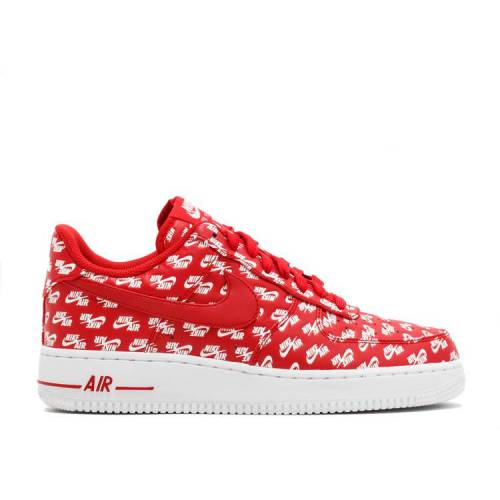 【 NIKE AIR FORCE 1 LOW 07 QS 'ALL OVER LOGO RED' / RED WHITE 】 ロゴ 赤 レッド 白色 ホワイト エアフォース スニーカー メンズ ナイキ
