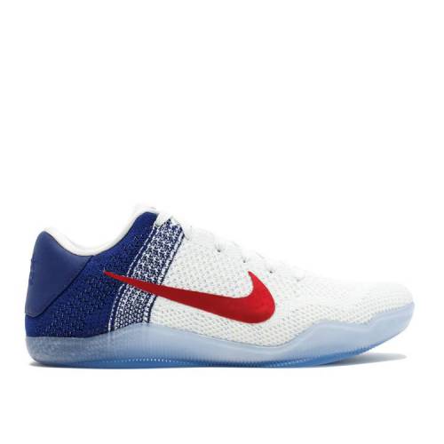 【 NIKE KOBE 11 ELITE LOW \u0027USA\u0027 / WHITE UNIVERSITY RED DEEP ROYAL 】 コービー エリート 白いこと 白いこと 赤 赤いこと ディープ スニーカー メンズ ナイキ