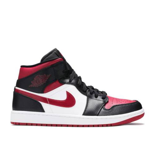 【 AIR JORDAN JORDAN 1 MID 'NOBLE RED' / BLACK WHITE NOBLE RED 】 ナイキ ミッド 黒色 ブラック 白色 ホワイト 赤 レッド エアジョーダン スニーカー メンズ｜スニケス