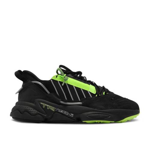 【 ADIDAS OZWEEGO ZIP 'BLACK SIGNAL GREEN' / CORE BLACK SIGNAL GREEN 】 アディダス コア 黒色 ブラック 緑 グリーン スニーカー メンズ|スニケス