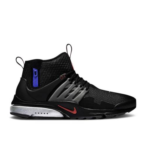 【 NIKE AIR PRESTO MID UTILITY 'DARTH VADER' / BLACK TEAM RED ANTHRACITE RACER 】 プレスト ミッド 黒色 ブラック チーム 赤 レッド エア スニーカー メンズ ナイキ